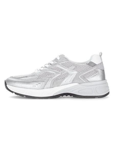 Gabor Skórzane sneakersy w kolorze srebrnym rozmiar: 39. Szare trampki Gabor, bez wzorów, z materiału, bez zapięcia. Za 279.31 zł.