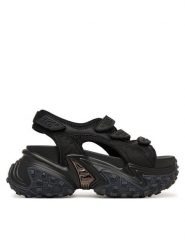 Buffalo Sandały Cerbo Sandal Track 1602366 Czarny. Czarne sandały Buffalo, bez wzorów, z materiału, bez obcasa, na płaskiej podeszwie, bez zapięcia. Za 429.99 zł.