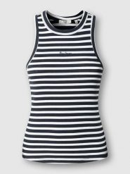 Pepe Jeans Top "Marian" w kolorze czarno-białym rozmiar: XL. Białe topy Pepe Jeans, xl, bez wzorów, z jeansu, bez kołnierzyka, bez ramiączek. Za 69.99 zł.