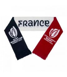 2023 puchar świata szalik żakardowy XV de France. Niebieskie szaliki RUGBY WORLD CUP 2023, bez wzorów, z dzianiny. Za 167.00 zł.