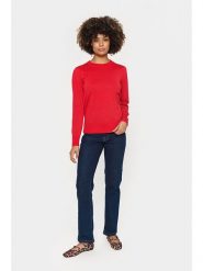 SAINT TROPEZ Sweter "Kila" w kolorze czerwonym rozmiar: XL. Czerwone swetry Saint Tropez, xl, bez wzorów, bez ramiączek. Za 117.45 zł.