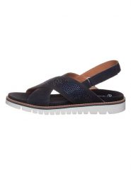 Ara Shoes Skórzane sandały w kolorze granatowym rozmiar: 37. Niebieskie sandały Ara Shoes, bez wzorów, klasyczne, z otwartym noskiem, bez obcasa, bez zapięcia. Za 156.61 zł.
