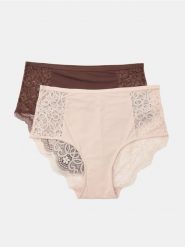 Majtki figi z koronką 2 pack - czarny. Czarne figi Sinsay, l, bez wzorów, z koronki. Za 22.99 zł.