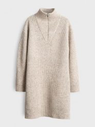 OPUS Sukienka dzianinowa w kolorze szarym rozmiar: 42. Szare sukienki Opus, na co dzień, bez wzorów, z dzianiny, bez kołnierzyka, bez ramiączek, midi, proste. Za 187.99 zł.