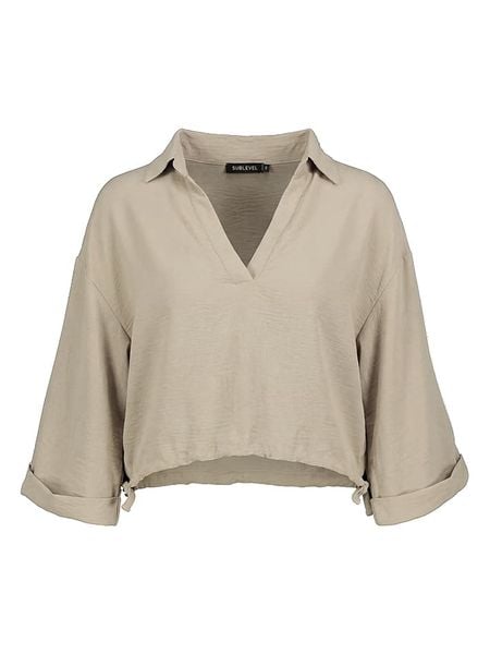 Sublevel Bluzka w kolorze beżowym rozmiar: L/XL. Brązowe bluzki Sublevel, l, bez wzorów, bez kołnierzyka, bez ramiączek. Za 84.99 zł.