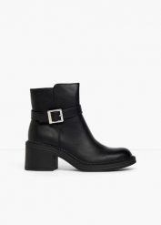 Botki marki Esprit na obcasie słupkowym. Czarne botki bonprix, bez wzorów, bez obcasa, na obcasie, bez zapięcia. Za 299.99 zł.