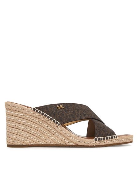 MICHAEL Michael Kors Espadryle Kenzie 40R6KZMS1B Brązowy. Brązowe espadryle MICHAEL Michael Kors, bez wzorów, ze skóry, bez obcasa, bez zapięcia. Za 381.99 zł.