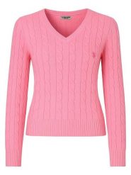 U.S. Polo Assn. Sweter w kolorze jasnoróżowym rozmiar: XL. Różowe swetry U.S. Polo Assn., s, bez wzorów, z bawełny, bez ramiączek. Za 135.49 zł.