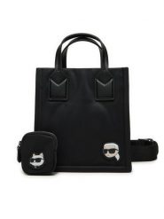 KARL LAGERFELD Torebka A1W30130 Czarny. Czarne torebki klasyczne KARL LAGERFELD, bez wzorów, z materiału, bez dodatków. Za 569.99 zł.