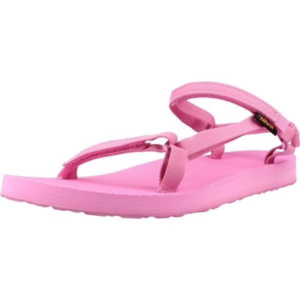 Sandały TEVA W ORIGINAL UNIVERSAL SLIM Rose. Czerwone sandały Teva, bez wzorów, z tkaniny, bez obcasa, bez zapięcia. Za 256.99 zł.