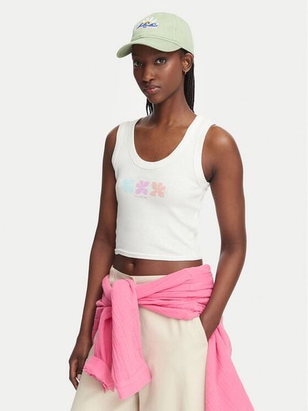 Billabong Top Block Party EBJZT00442 Biały Regular Fit. Białe topy Billabong, l, bez wzorów, z bawełny, bez kołnierzyka, bez ramiączek. Za 91.99 zł.