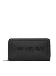 LOVE MOSCHINO Portfel JC5500PP0OLE0000 Czarny. Czarne portfele Love Moschino, bez wzorów, ze skóry. Za 459.99 zł.