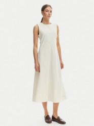 Tommy Hilfiger Sukienka codzienna WW0WW48774 Beżowy Regular Fit. Brązowe sukienki TOMMY HILFIGER, na co dzień, xl, bez wzorów, z bawełny, bez kołnierzyka, bez ramiączek, proste. Za 699.99 zł.