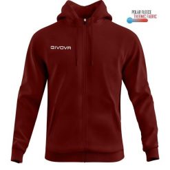 Bluza sportowa Givova Polarfleece 500 Burgund. Brązowe bluzy Givova, l, bez wzorów, z materiału, z kapturem. Za 105.11 zł.