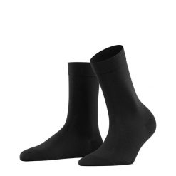 Skarpetki bawełniane damskie Falke Touch. Czarne skarpety Falke, bez wzorów, z bawełny. Za 119.50 zł.