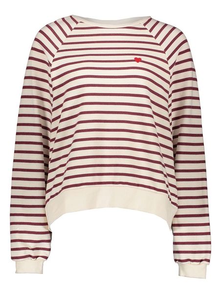 Pieces Bluza w kolorze beżowo-czerwonym rozmiar: M. Brązowe bluzy Pieces, m, bez wzorów, z bawełny, bez kaptura. Za 100.52 zł.