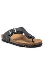 CMP Japonki Eco Mymosa Wmn Flip FLop 3Q91036 Czarny. Czarne klapki CMP, bez wzorów, ze skóry, bez obcasa. Za 189.99 zł.