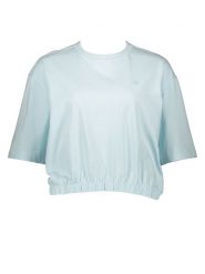 Adidas Koszulka "Contempo" w kolorze błękitnym rozmiar: 36. Niebieskie bluzki Adidas, bez wzorów, z bawełny, bez kołnierzyka, bez ramiączek. Za 92.86 zł.