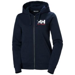 Damska rozpinana bluza z kapturem z logo Helly Hansen 2.0. Niebieskie bluzy sportowe Helly Hansen, bez wzorów, z dżerseju, z kapturem. W wyprzedaży za 336.85 zł.