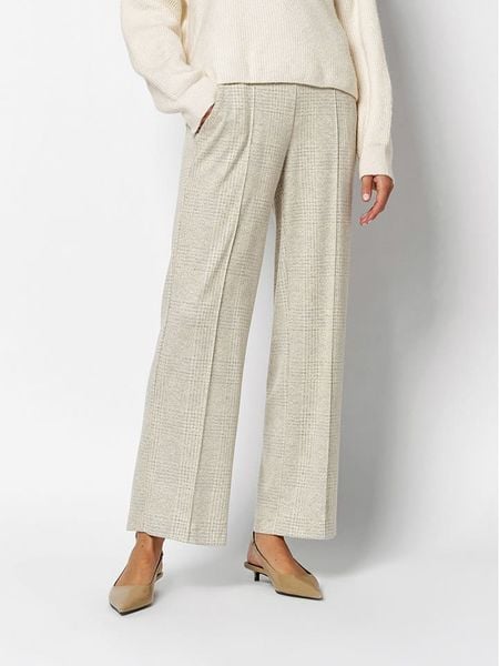 Rosner Spodnie w kolorze szaro-beżowym rozmiar: 44/L30. Brązowe spodnie materiałowe Rosner, l, bez wzorów, z materiału, z podwyższonym stanem. Za 176.08 zł.