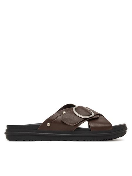 EMU Australia Klapki Ebony W13247 Brązowy. Brązowe klapki EMU Australia, bez wzorów, ze skóry, bez obcasa. Za 289.99 zł.