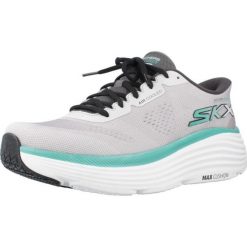 Kapcie SKECHERS MAX CUSHIONING END Szary. Szare obuwie domowe Skechers, bez wzorów, bez zapięcia. Za 468.00 zł.