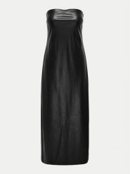 ONLY Sukienka z imitacji skóry Esther 15334722 Czarny Slim Fit. Czarne sukienki Only, m, bez wzorów, ze skóry, bez kołnierzyka, bez ramiączek. Za 149.99 zł.