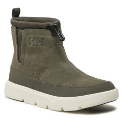 Botki Helly Hansen. Brązowe botki Helly Hansen, bez wzorów, bez obcasa, na płaskiej podeszwie, bez zapięcia. Za 549.99 zł.