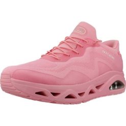 Buty SKECHERS SLIP - INS UNO GLIDE STEP AIR GLIDERS Rose. Czerwone obuwie sportowe Skechers, z tkaniny, bez zapięcia. Za 389.99 zł.
