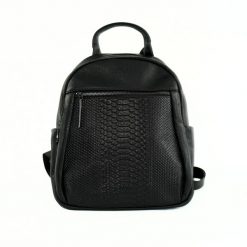 Skórzany plecak damski Solier FV07 Elan czarny. Czarne plecaki Solier, bez wzorów, ze skóry. Za 238.99 zł.