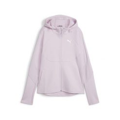 Damska rozpinana bluza EVOSTRIPE z kapturem PUMA Grape Mist Purple. Fioletowe bluzy Puma, na zimę, l, bez wzorów, z kapturem. Za 219.99 zł.