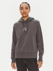 Calvin Klein Jeans Bluza Monologo J20J223534 Szary Regular Fit. Szare bluzy Calvin Klein Jeans, l, bez wzorów, z bawełny, bez kaptura. Za 279.99 zł.