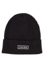 Calvin Klein Jeans czapka z dzianiny z zawartością kaszmiru Kobiety Bawełna niebieski, ONE SIZE. Niebieskie czapki Calvin Klein Jeans, z aplikacjami, z bawełny. Za 89.95 zł.