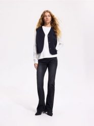 Jeansy flare z rozcięciami - szary. Szare jeansy Reserved, bez wzorów. Za 129.99 zł.