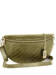 Anna Morellini Skórzana saszetka "Rufina" w kolorze zielonym - 30 x 18 x 9 cm rozmiar: onesize. Zielone torby na ramię Anna Morellini, bez wzorów, z materiału, sportowe, przez ramię, bez dodatków. Za 212.95 zł.