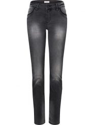 Timezone Dżinsy "Tahila" - Slim fit - w kolorze czarnym rozmiar: W30/L32. Czarne jeansy Timezone, l, z aplikacjami. Za 88.02 zł.