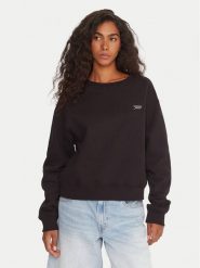 Tommy Jeans Bluza Silver Script DW0DW21961 Czarny Regular Fit. Czarne bluzy Tommy Jeans, xs, bez wzorów, z bawełny, bez kaptura. Za 429.99 zł.