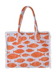 BLE Torebka w kolorze biało-pomarańczowym - 35 x 30 x 20 cm rozmiar: onesize. Białe torby na ramię BLE, bez wzorów, z materiału, na ramię, bez dodatków. Za 77.95 zł.
