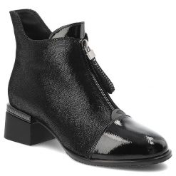 Czarne Botki S.Barski Skórzane Obuwie Damskie Na Obcasie. Czarne botki S.BARSKI, bez wzorów, z jeansu, bez obcasa, na obcasie, bez zapięcia. Za 365.99 zł.