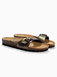 Sunbay Klapki "Jasmin" w kolorze złotym rozmiar: 36. Żółte klapki Sunbay, bez wzorów, z otwartym noskiem, bez obcasa. Za 123.45 zł.