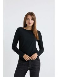 Josephine & Co Koszulka "Aline" w kolorze czarnym rozmiar: XL. Czarne bluzki Josephine & Co, xl, bez wzorów, bez kołnierzyka, bez ramiączek. Za 114.17 zł.