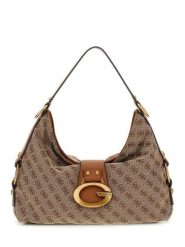 Guess Torebka HWJJ93 08180 Brązowy. Brązowe listonoszki Guess, z aplikacjami, z materiału, bez dodatków. Za 674.99 zł.