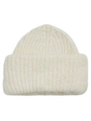 MOSS COPENHAGEN Czapka "Annalisa" w kolorze kremowym rozmiar: onesize. Brązowe czapki Moss Copenhagen, bez wzorów, z materiału. Za 118.07 zł.
