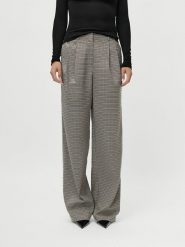 LeGer Spodnie "Shayenne" w kolorze czarno-białym rozmiar: 44. Białe spodnie materiałowe LeGer, bez wzorów, z materiału, z podwyższonym stanem. Za 130.99 zł.