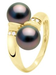 ATELIERS SAINT GERMAIN Złoty pierścionek z diamentami i perłą Tahiti rozmiar: 52. Żółte pierścionki ATELIERS SAINT GERMAIN, z diamentem, złote. Za 2,348.99 zł.
