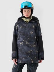 4F Kurtka snowboardowa membrana 8000 damska - czarna XS. Czarne kurtki narciarskie 4f, m, bez wzorów, z dzianiny, z kapturem, narciarskie. W wyprzedaży za 299.99 zł.