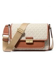 Michael Kors Torebka w kolorze jasnobrązowo-kremowym - 24 x 16 x 8 cm rozmiar: onesize. Brązowe torby na ramię Michael Kors, bez wzorów, z materiału, na ramię, bez dodatków. Za 521.99 zł.