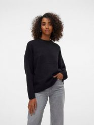 Vero Moda Sweter w kolorze czarnym rozmiar: XXL. Czarne swetry Vero Moda, xxl, bez wzorów, z wełny, bez ramiączek. Za 83.42 zł.