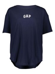 GAP Koszulka w kolorze granatowym rozmiar: XL. Niebieskie bluzki GAP, xl, bez wzorów, z bawełny, bez kołnierzyka, bez ramiączek. Za 70.41 zł.