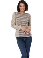 WITT WEIDEN Bluzka w kolorze beżowym rozmiar: 38. Brązowe bluzki WITT WEIDEN, bez wzorów, z bawełny, bez kołnierzyka, bez ramiączek. Za 26.99 zł.